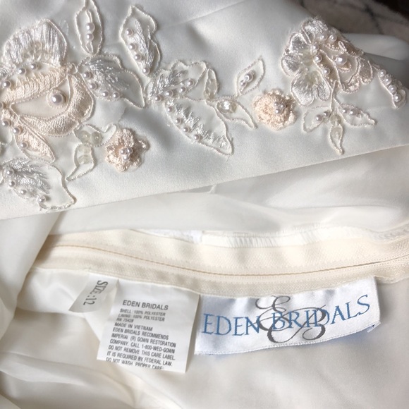 Eden Brides Elegantly Beaded Wedding Gown, 12 - Picture 4 of 13